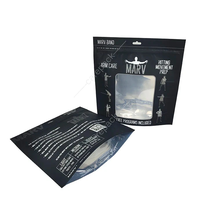 Mylar Bags for Fitness Gear Consumer Electronics Promotion Display Packaging Mylar Zipper Bag Custom Plastic Food PE Zipper Top