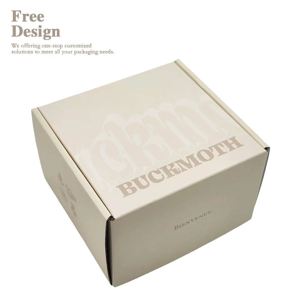 Custom Emballage Beige Corrugated Packaging Package Paper Carton Shipping Box Packaging Mailer Postal Boxes for Packiging