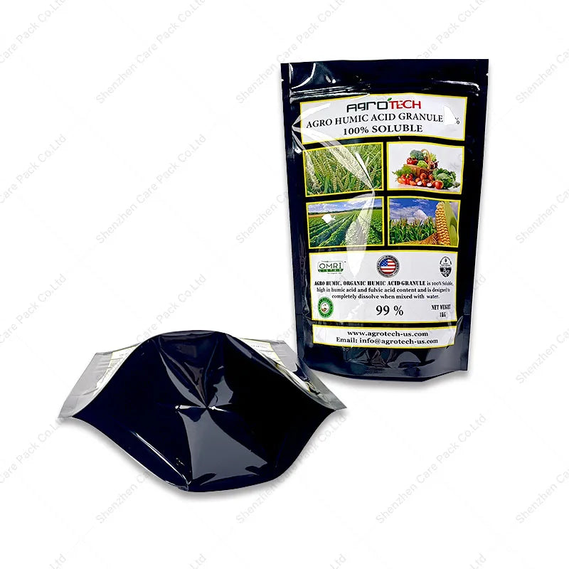 Customized 250g 500g Bags for Fertilizer Seeds Grain Zipper Aluminum Foil Agricultural Seed Stand up Packaging Mylar Bag