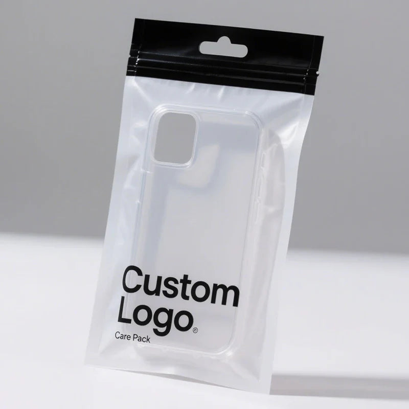 Transparents One Side Ziplock Bags With Hangle Plastic Reusable Bolsas Cellphone Case Zipper Bag for Iphone 17