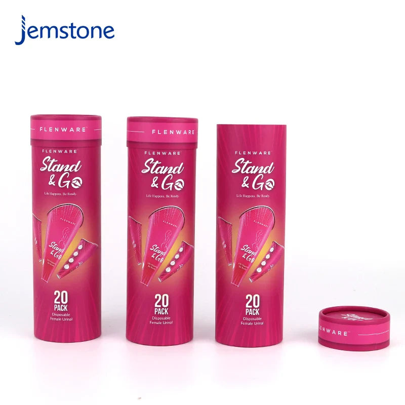 Custom Eco-Friendly Kraft Disposable Female Urinal Cardboard Cylinder Box Factory-Designed Packaging Paper Tube