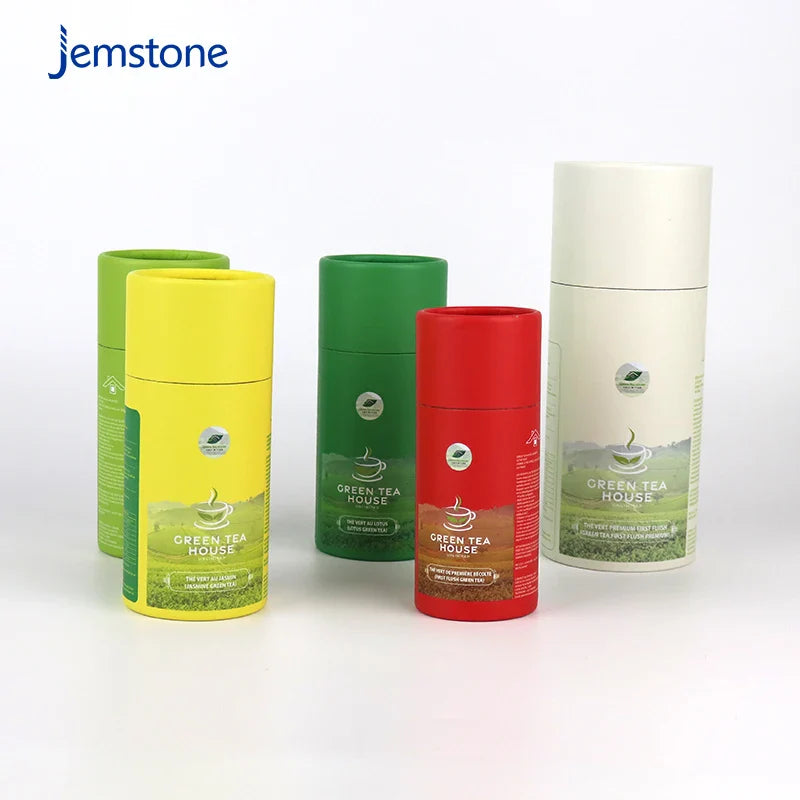 Cosmetic Perfume Deodorant Kraft Cardboard Box Tube Food Grade Candle Coffee Bean Tea Spice Powder Cylinder Paper Tube Packaging