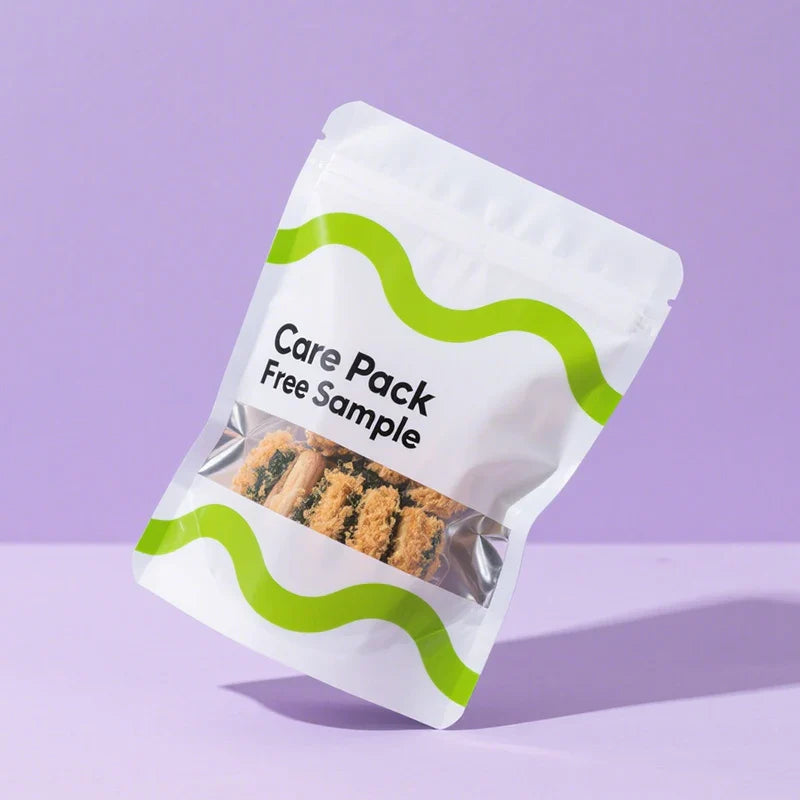 PE Anti-Child 3g 7g 14g Cut Out Soft Candy Resealable Edible Portable Bag with clear Window and Zip