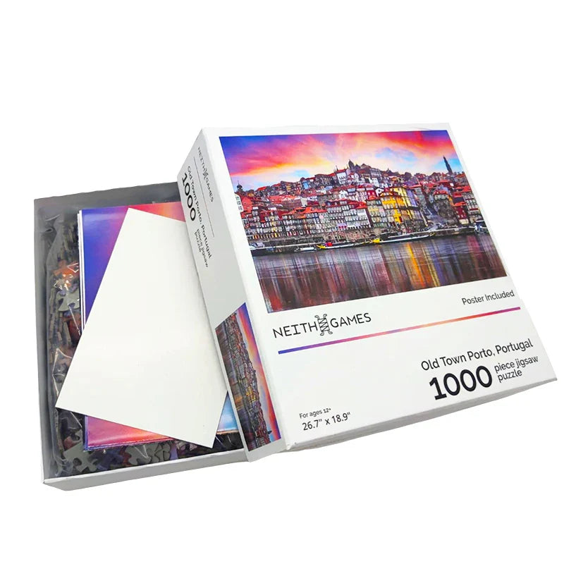 Wholesale Custom Puzzle Mat 1000 Pieces Paper Box Game Animal Children Kids Adult Learning OEM Jigsaw Puzzle