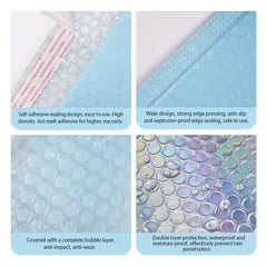 OEM/ODM Customized Print Blue Bubble Mailer Bags with Logo Eco-Friendly Bubble Wrapping Bags Pouches for Brand Packaging Mailers
