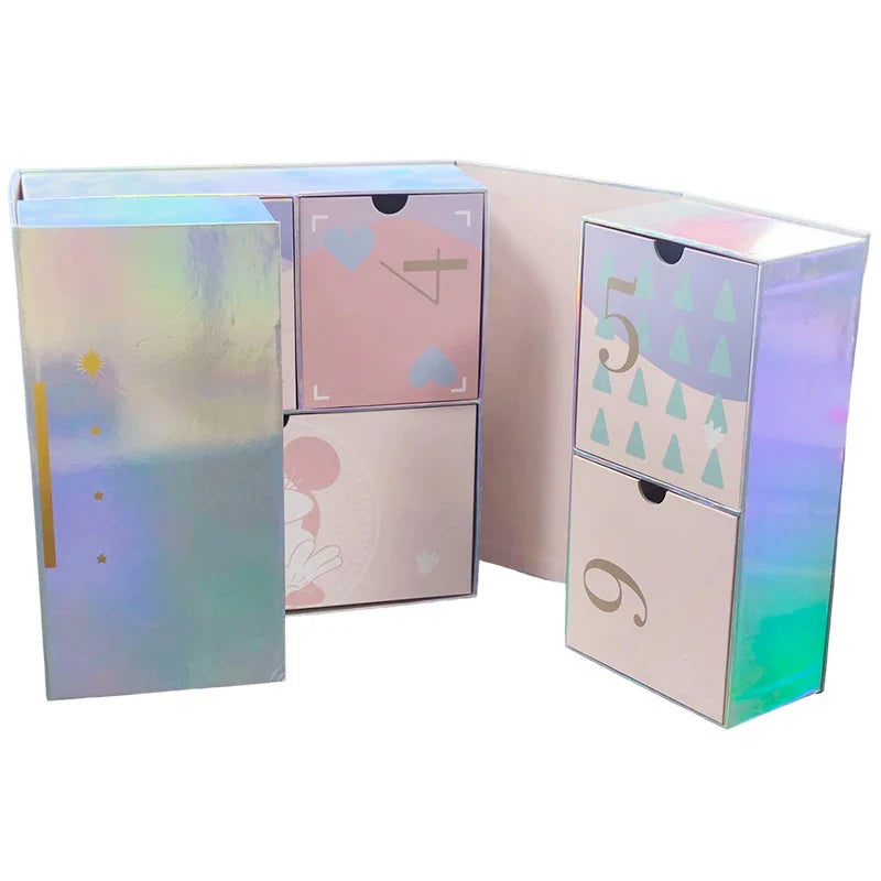 Luxury Gift Box Christmas Ramadan Eid Countdown Chocolate Cookie 24 Days Christmas Advent Calendar Packaging Box