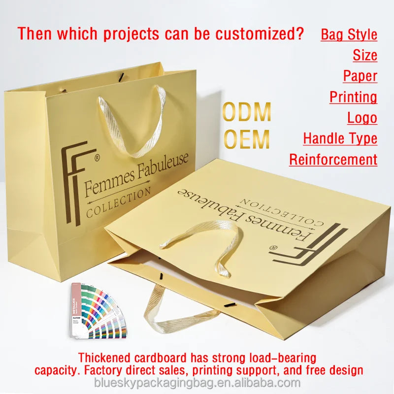 OEM/ODM Customized High Quality Brown Kraft Paper Bags with Elegant Logo Paper Bag for Premium Packaging Collection Tote Bag