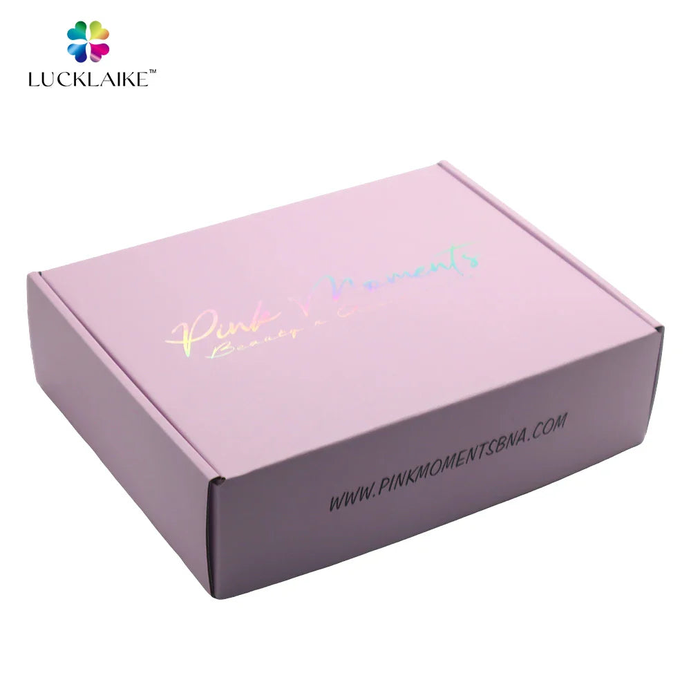 Customize Holographic Branded Cosmetics Cajas Personalizadas Corrugated Mailing Packaging Boxes with Custom logo