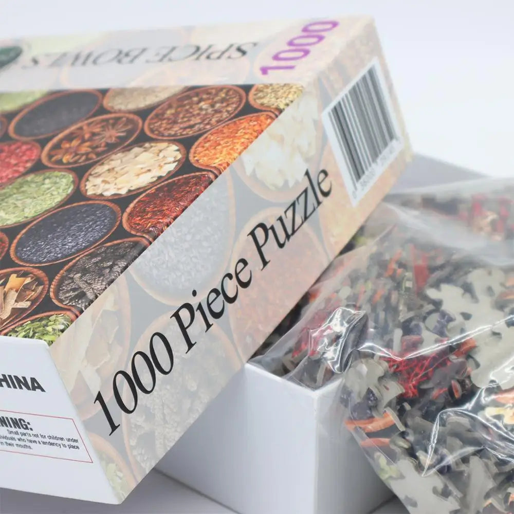 Print Personalized Brain Game 500&1000 Pieces Adult Jigsaw OEM 1000pcs Large Custom Puzzles