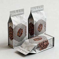 Customizable Plastic Coffee Bean 250g 12oz Flat Bottom Foil Bolsas Packaging Para Empaque De Cafe With Valve