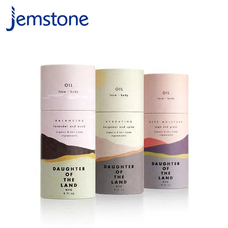 Custom Printed logo Paper Cylinder Box Dropper Bottle Packaging 10ML/30ML/60ML Paper Tube Essential Oil Packaging Wholesale