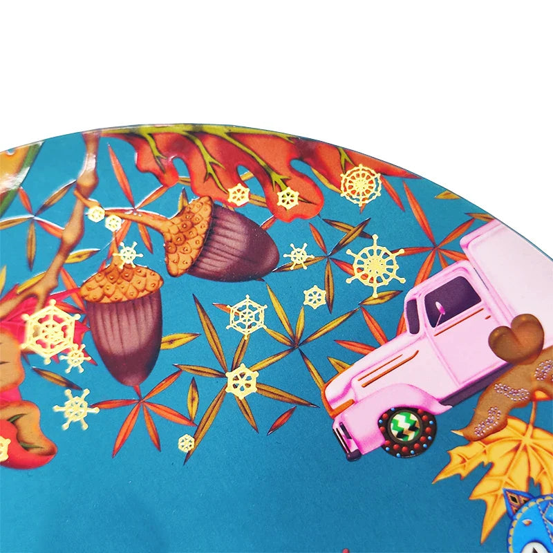 Custom Plastic Tray Circular Chocolate Macaron Gift Boxes Round Paper Packaging Box Valentine Chocolate Candy Box