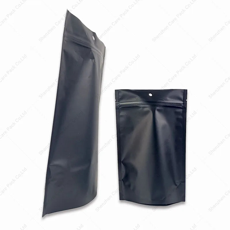 Reusable Ziplock Die Cut Nut Cashew Plastic Flexible Laminated Pouch Black Mylar Bags for Pet Food No Print Reusable Packing