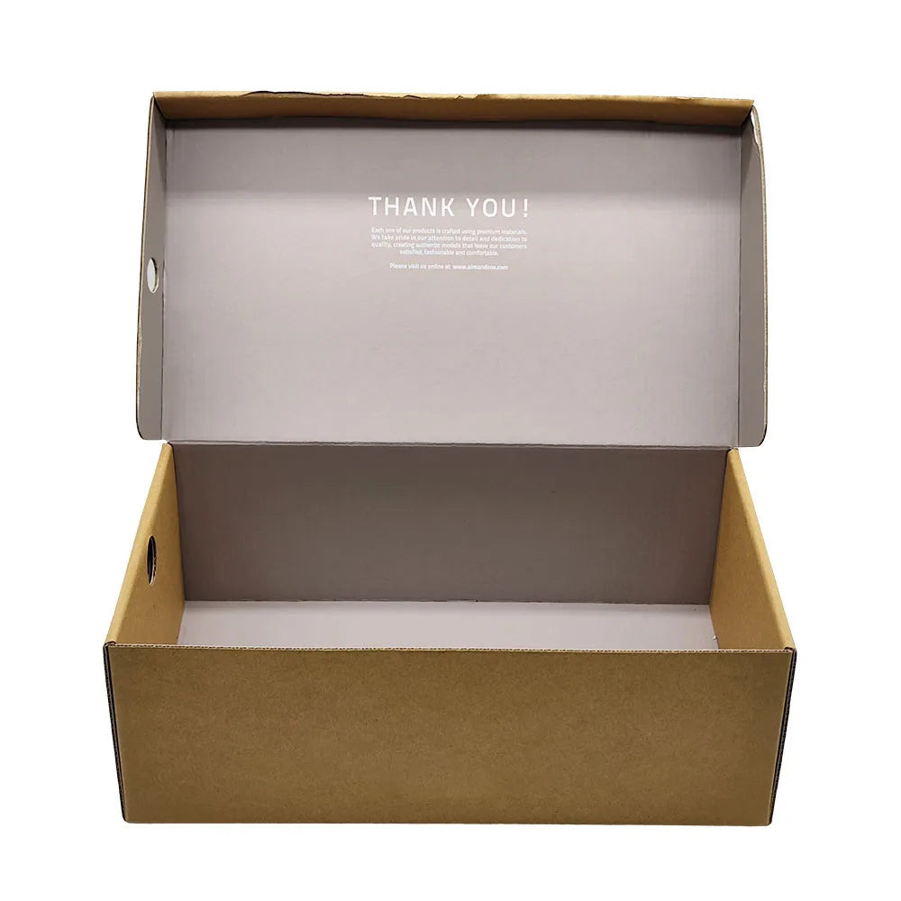 Custom Designer Packing Luxury Plain Display Kraft Paper Foldable Cardboard Sports Boxing Shoe Boxes Packaging With logo
