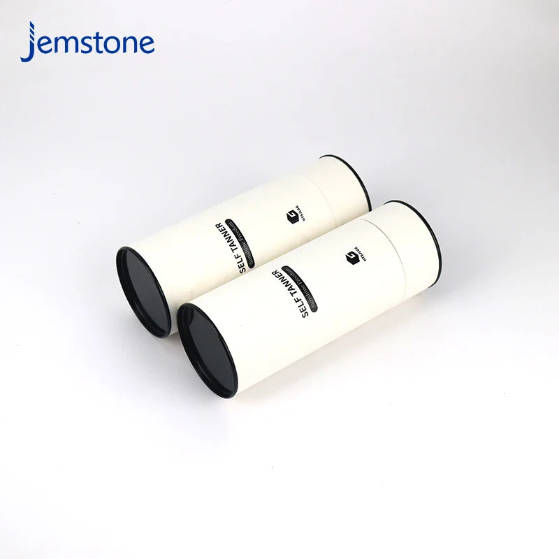 Custom White Kraft Skincare Sunscreen Lotion Perfume Bottle Cylinder Packaging Box Cosmetic Round Cardboard Tube Packaging