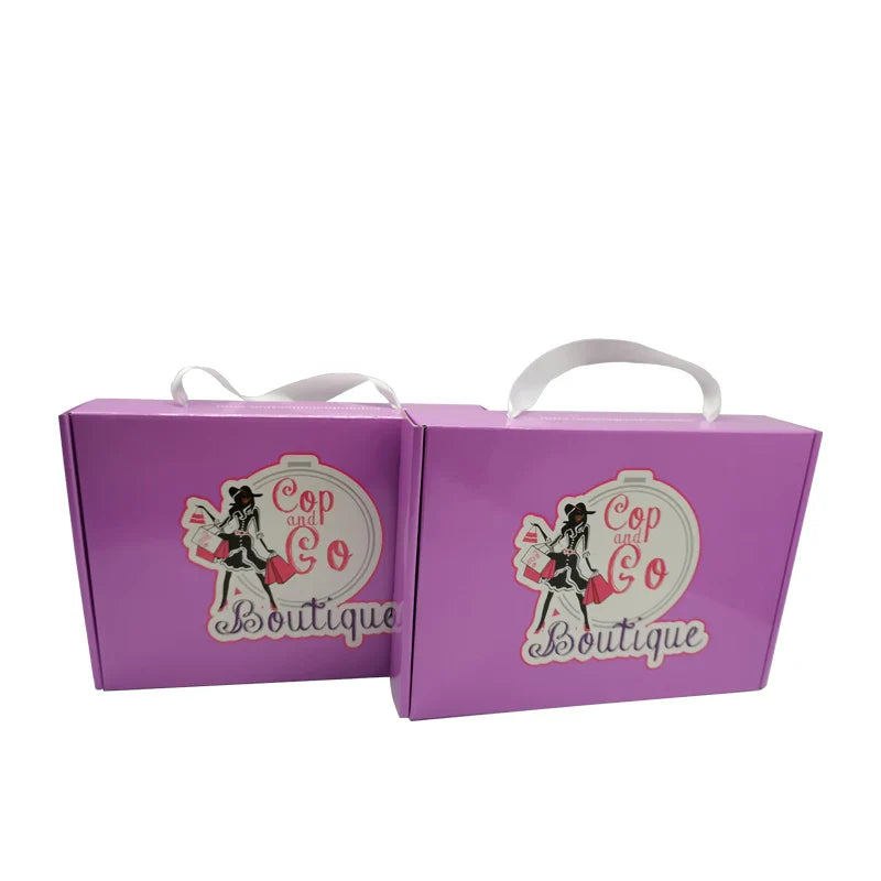 Customizable Corrugated Packaging Cosmetic Clothing Custom Logo Packaging Shoes Box for Mailer Shipping Carton Box with Handle