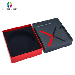 Unique Luxury Black EVA Wrapped 3 Layers Cardboard Headset With Charging Gift Set Gift Packaging Earphone Box