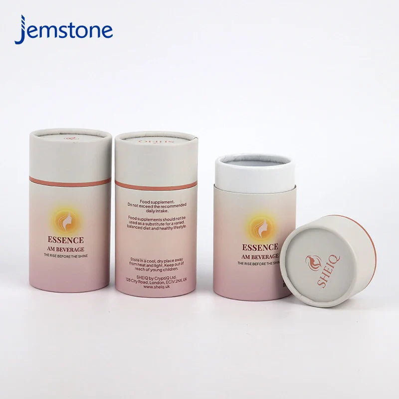 Custom Eco-Friendly Luxury Kraft Cardboard Food Beverage Tea Coffee Cylinder Box Packaging Perfume Bottle Paper Tube