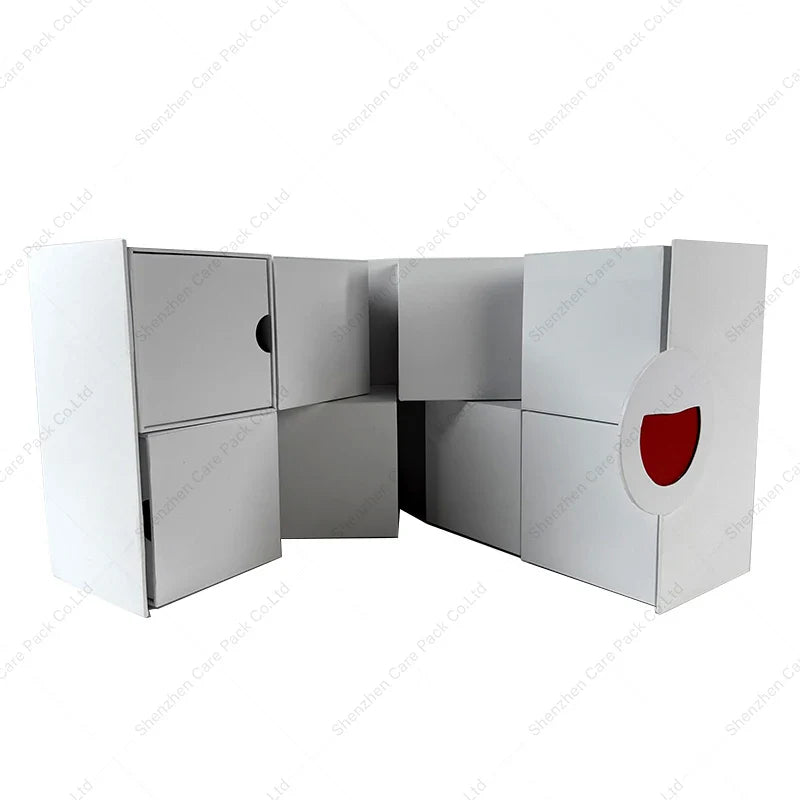 New Trend Advent Calendar Handmade Rigid Cardboard Boxes With Drawers Empty Gift Packaging Box for Cosmetic Toys