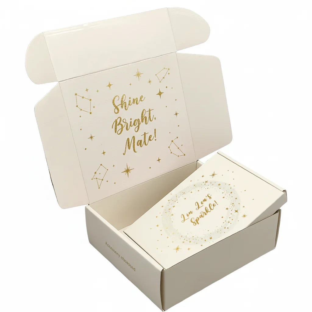 Eco-friendly Customized Tear Strip Gift Package Earring Necklace Jewelry Parcel Boxes Packaging Carton with logo