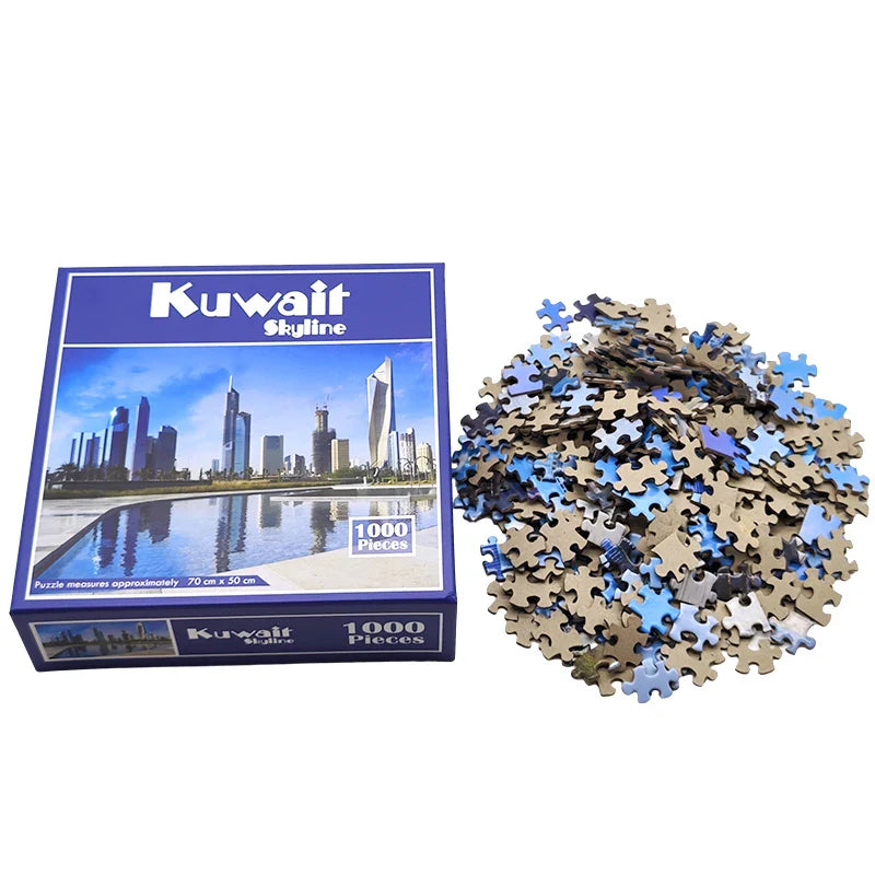 Custom 1000 Piece Paper Education Adult Paper Game Jigsaw Puzzle Manufacture Cardboard Jigsaw Puzzle for Adult Puzzle 1000pcs