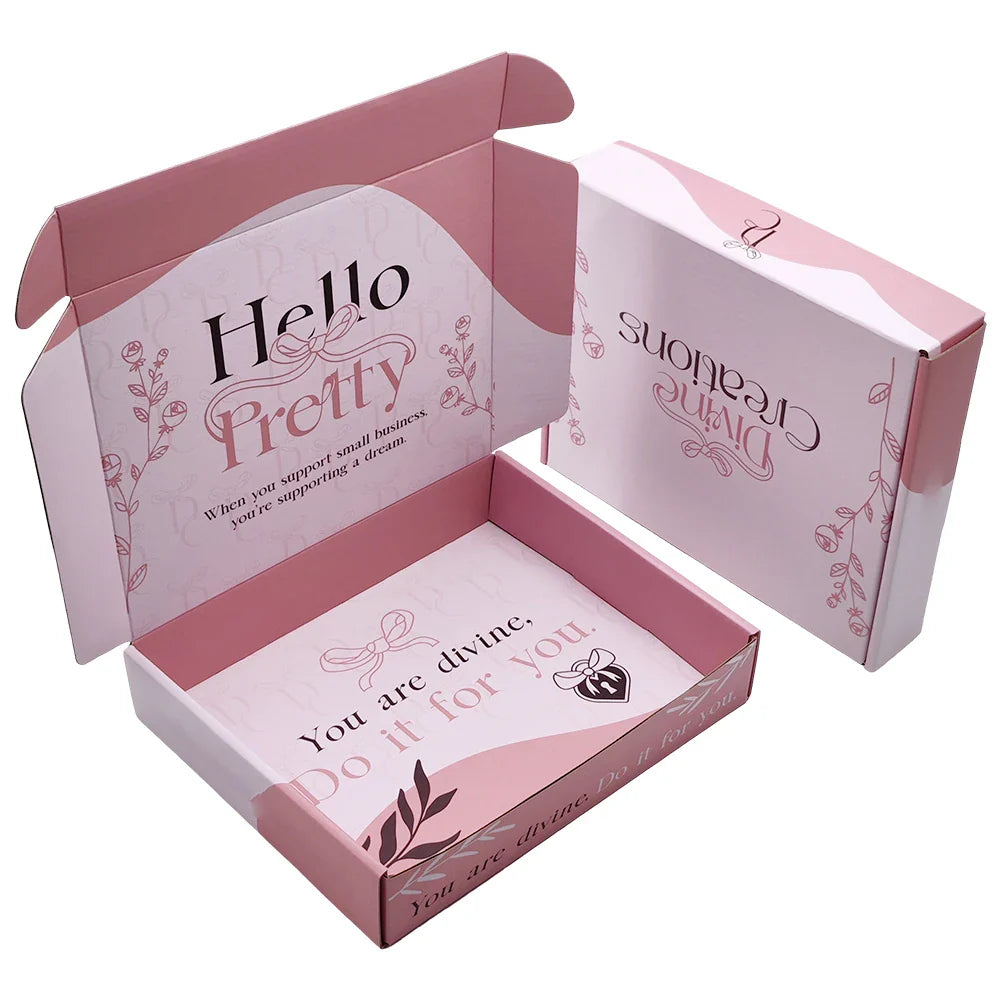 Custom Printing Jewellery Cosmetics Perfume Bottle Valentine Cardboard Package Tear Strip Self Sealing Boxes for Packaging