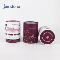Eco-Friendly Custom logo Round Kraft Candle Cardboard Tube Tea Powder Coffee Bean Cylinder Packaging Collagen Paper Tube