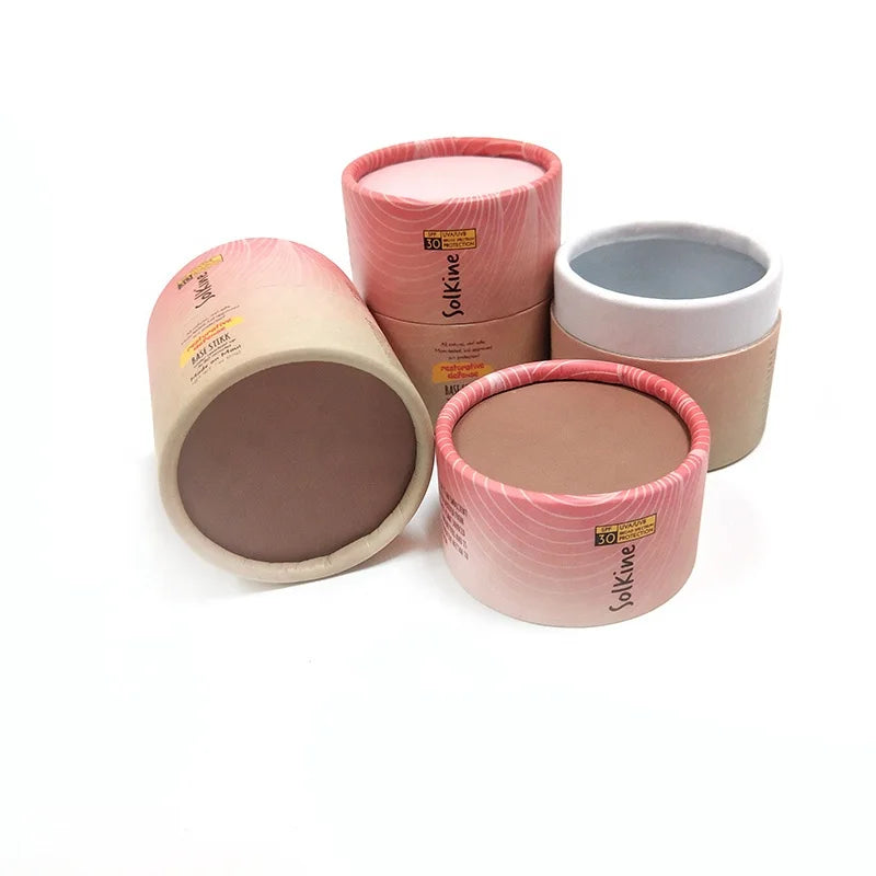 Eco Friendly Cardboard Custom Cylinder Box Liquid Beauty Cream Paper Tube Package Cosmetic Packaging Tube