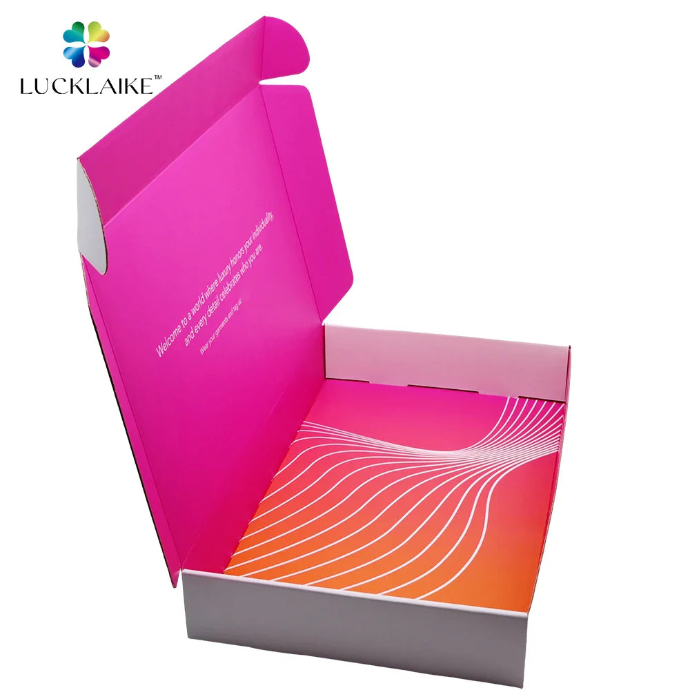 Luxury Custom Large Overcoat Garment Dress Packaging Dragon Fruit Color Delivery Shipping Gift Paper Package Boxes for Clothes