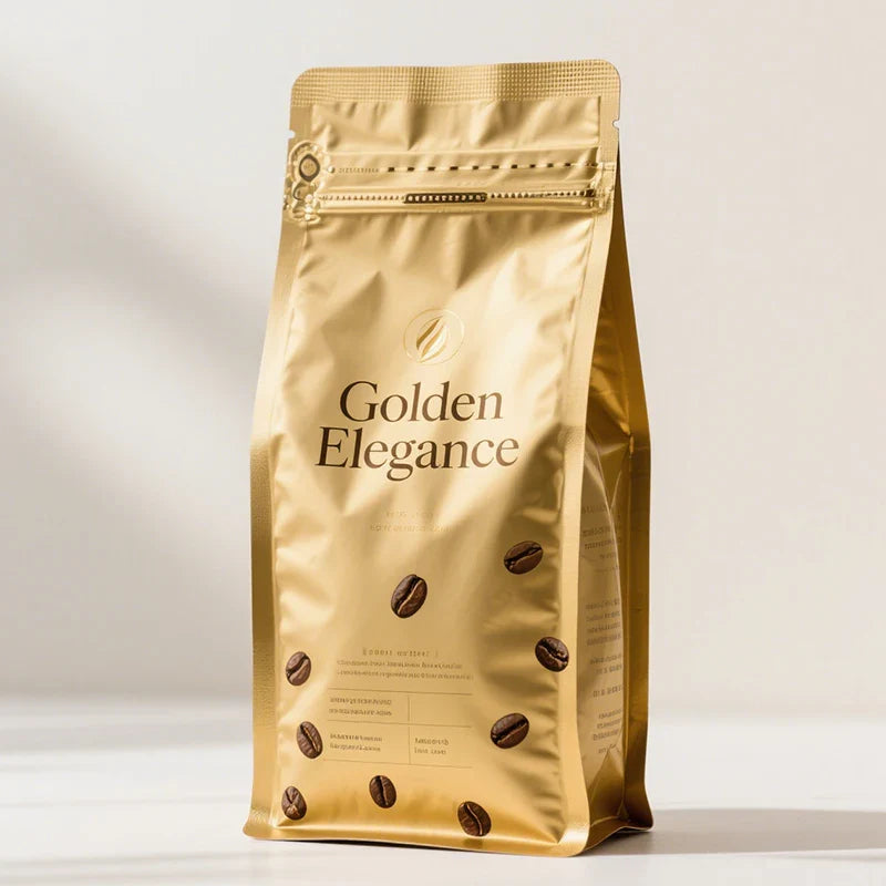 Wholesale Metallic Empty Block Flat Bottom Package Valve Bolsa Resealable Square Bottom Pouches With Zipper