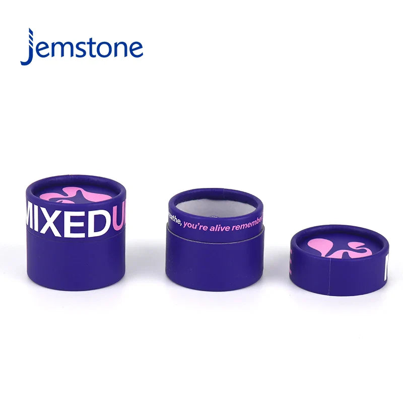 Eco-Friendly Custom Food Luxury Kraft Cardboard Tea Coffee Candle Cylinder Round Dry Herb Paper Tube Packaging With a Lid