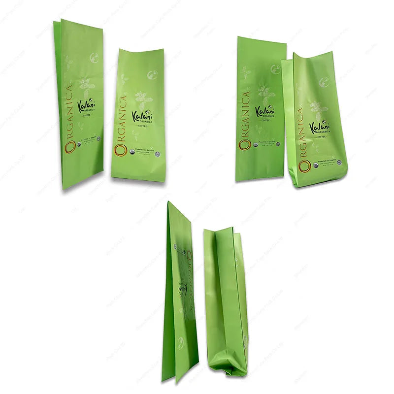Custom 5 Lbs Coffee Bean  Powder 250 g 500 g 1 kg  Packaging Side Gusset With Valve Tin Tie High Quality Pouch Tea Leaves Bag