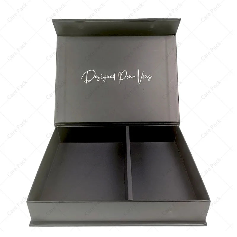 Elegant Recyclable Cardboard Paper Hard Rigid Packaging Bags Magnetic Boxes Matt Lamination Embossing for Food Storage Clothes