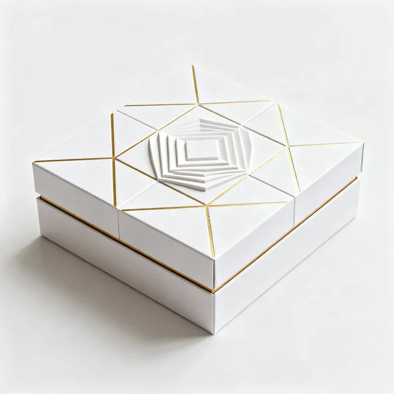 High-grade Rigid Gift Elegant Cardboard Reusable Necklace Lid and Based With Neck Handmade Boxes