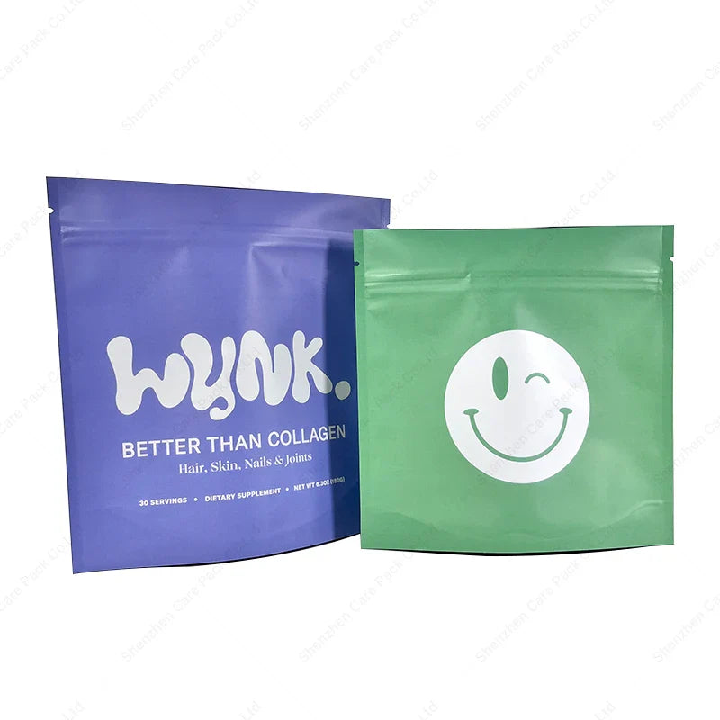 Doypack Ziplock Snack Candy Aluminum Food Packaging Resealable Sealed Zipper Smell Proof Storage Stand Pouch for Canned Food