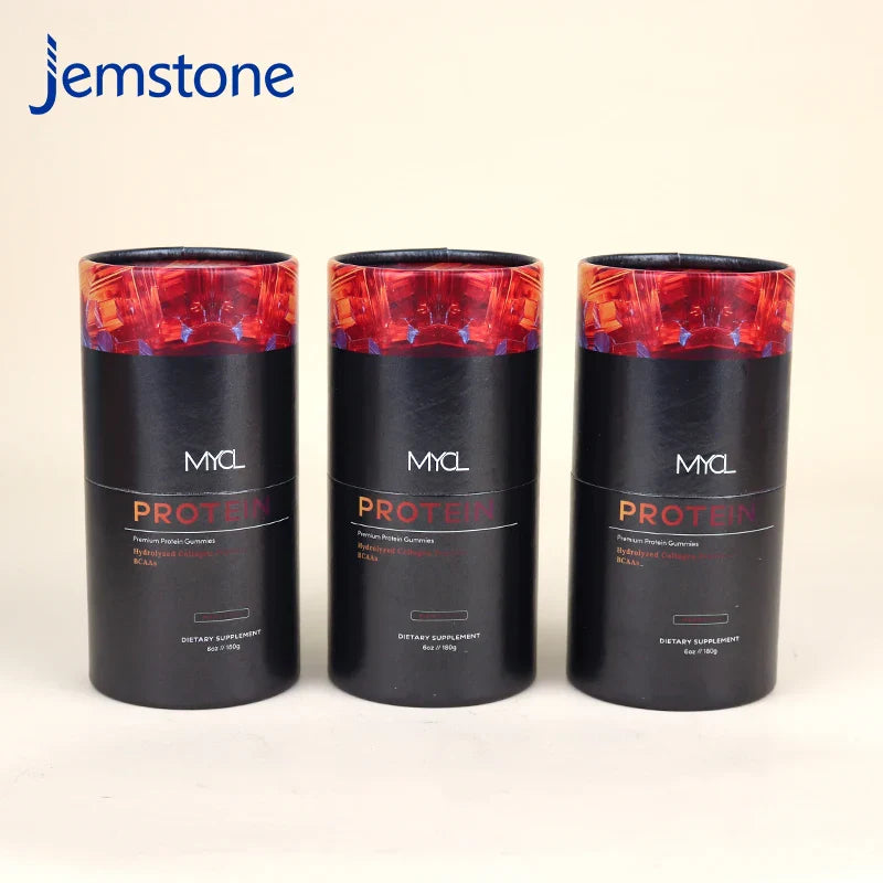 Eco-friendly Custom Luxury Kraft Cardboard Food Dietary Supplement Collagen Powder Tube Packaging Tea Coffee Candy Paper Tube