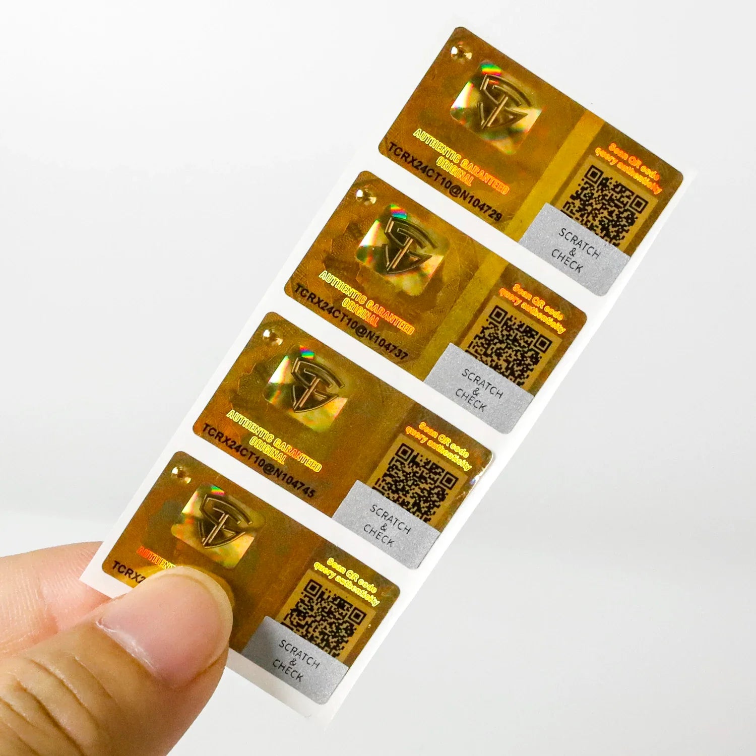 Custom 3D Scratch off Rainbow Qr Code Anti-counterfeiting Hologram Sticker Laser Label Printing