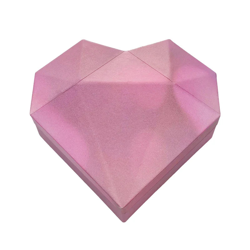 Wholesale Empty Large Jewelry Perfume pink Heart Cardboard Package Heart Shape Paper Packaging Gift Boxes with Custom logo