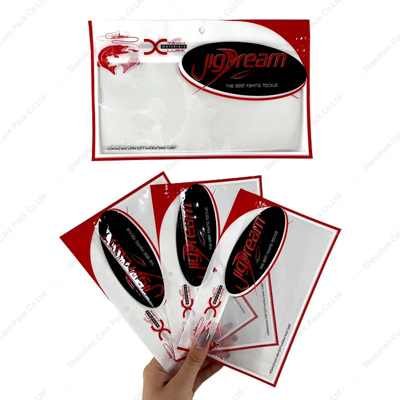 Fishing Accessories Plastic Zipper Fish Gear Hooks Custom Baits Worms Plastic Bags With Ziplock