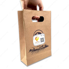 Recyclable Brown Kraft Paper Bag Custom Printed logo Luxury Clothing Shopping Bags Recyclable Gift Bag With Handle