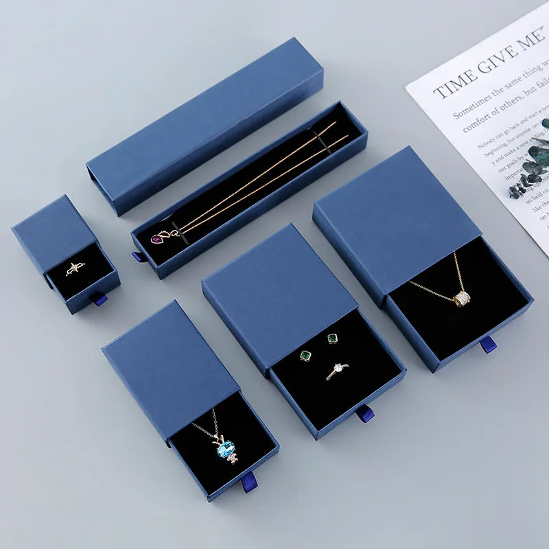 High Quality Paper Cardboard Jewelry Gift Boxes Colorful Paper Sliding Drawer Cardboard Box Drawer Box Sliding Gift
