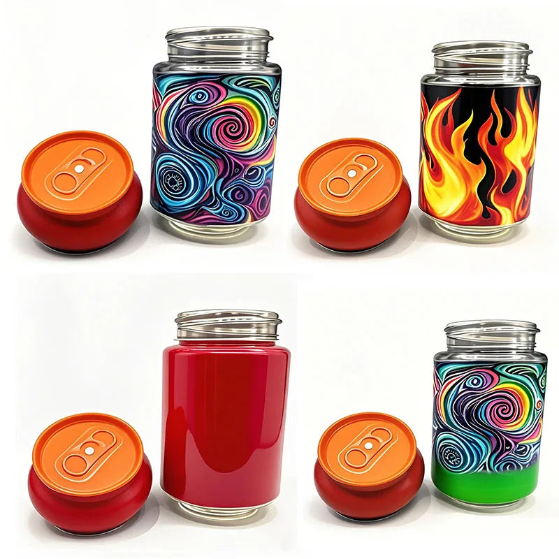 Wholesale 90ml 135ml PET Plastic Soda Cans 3.5g 7g Glass Jars for Candy Gummy Tobacco Cosmetics-for Industrial Use