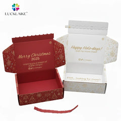 Free Sample Custom Logo Christmas Luxury Oem Corrugated Packaging Mailer Box Shipping Box Paper Box