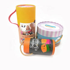 Custom Private Label Paper Mache Boxes Round Cylinder Gift Packaging for Perfume Food Essential Oils Made From Carton