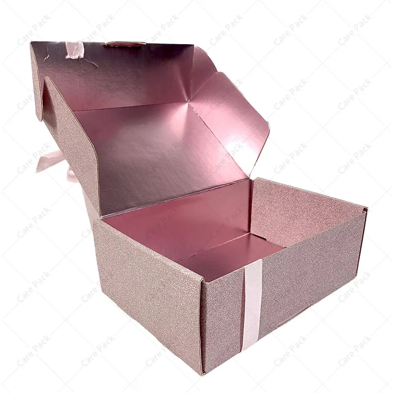 Glossy Corrugated Custom Clothing Reusable Printing Eco-friendly Clothes Apparel Paper Wig Die Cut Shipping Mailer Box