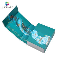 Custom Designed Cardboard Foldable Headphones Box Sponge Magnetic Lid Matt Lamination for Headset Electronics Earphone Packaging