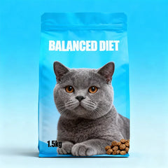 OEM Custom UV Resistant Dry Food BOPP/PE Composite Flat Bottom Feed Packaging Airtight Pet Cat Food Bag