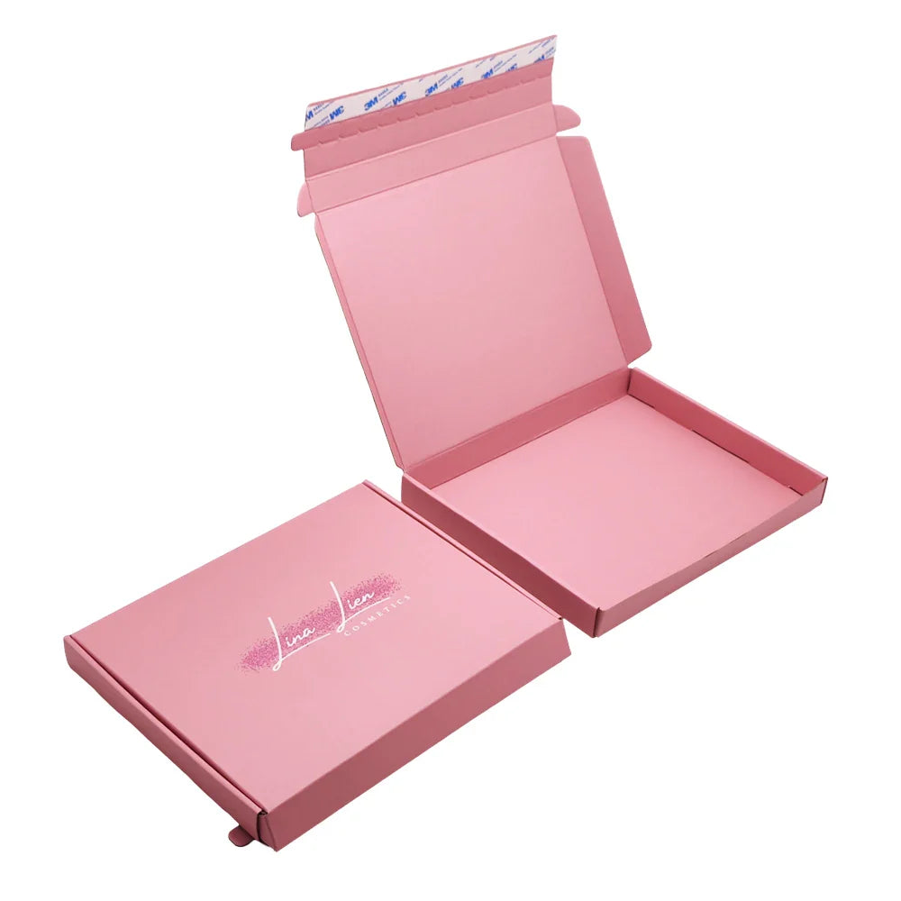Custom White Corrugate Tear Strip Printed Self Sealing Mailer Delivery Shipping Boxes Wholesale Cajas Personalizadas with logo