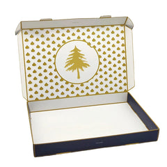 Custom Christmas Cookie Donut Cake Food Chocolate Gift Bule Shipping Cardboard Coated Paper Mailer Boxes With Logo Packaging