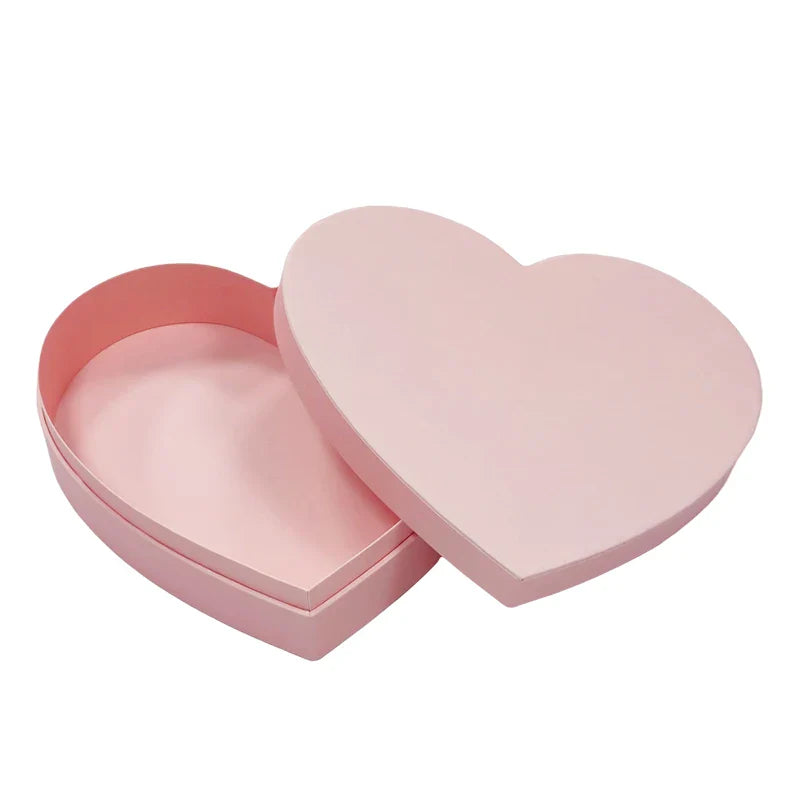 Wholesale Empty Large Jewelry Perfume pink Heart Cardboard Package Heart Shape Paper Packaging Gift Boxes with Custom logo